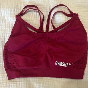 Gymshark burgundy cherry red workout bra
